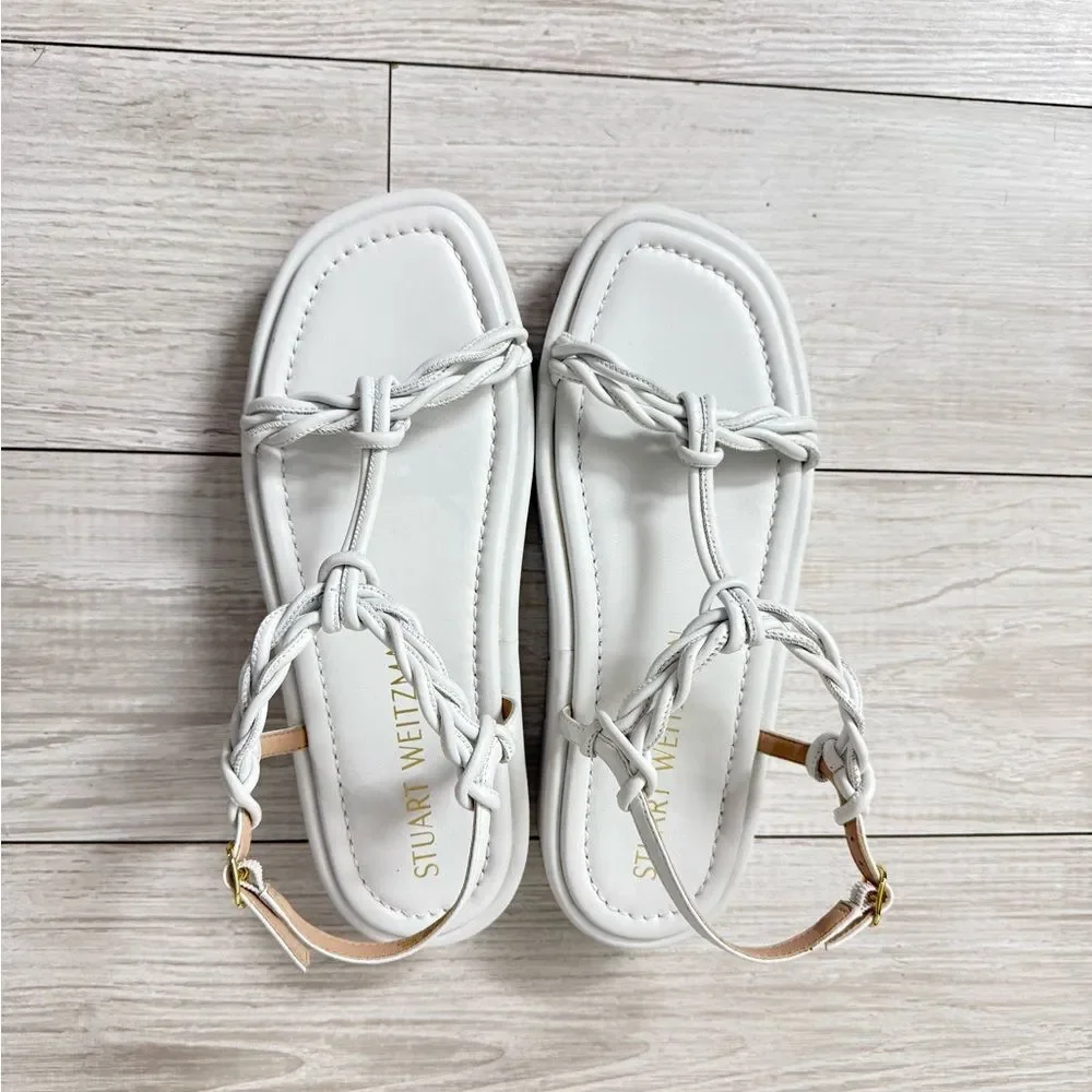 Stuart weitzman CALYPSO LIFT SANDAL WHITE size 9.5 /40